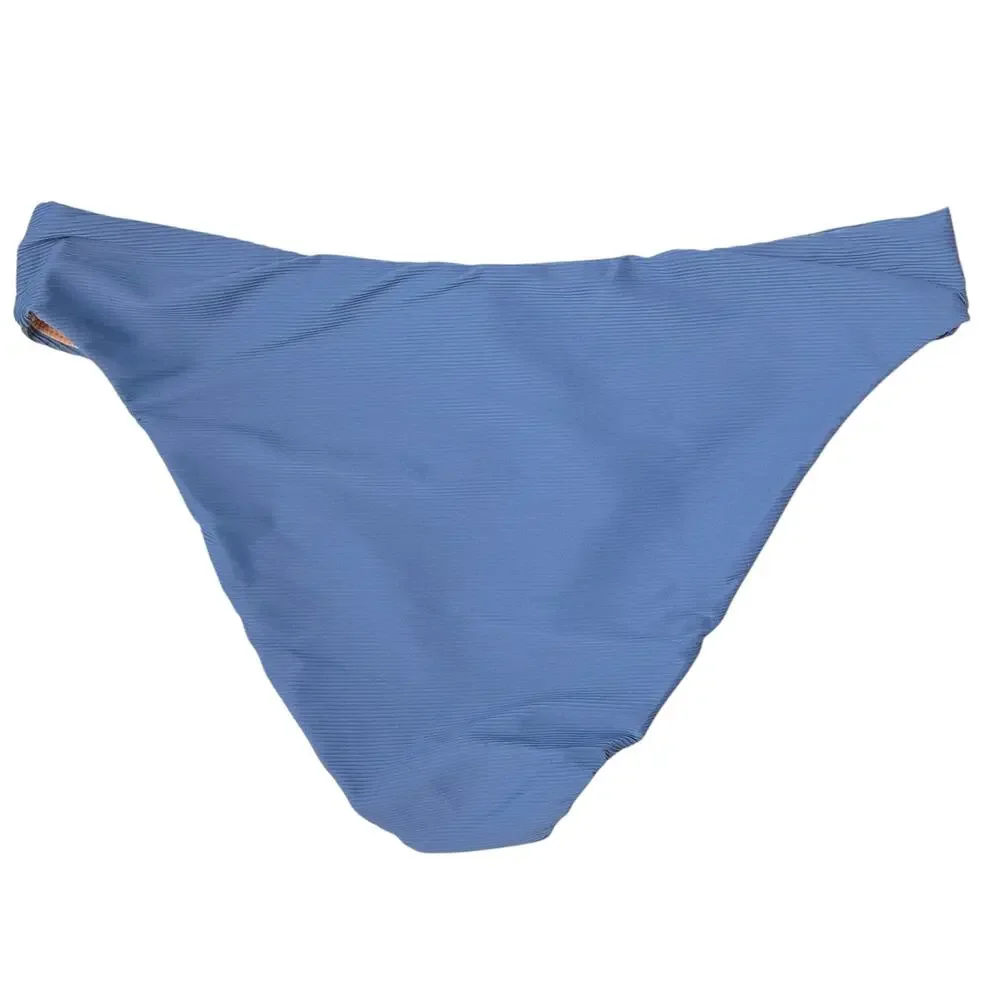 2/$15 NWT J. Crew Ribbed High-Rise Cheeky Bikini Bottom Blue High-Cut Size 2XL